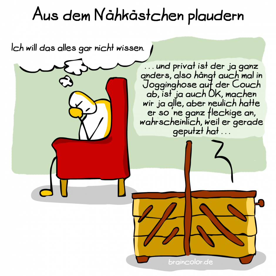 Aus Dem Nähkästchen Plaudern Herkunft