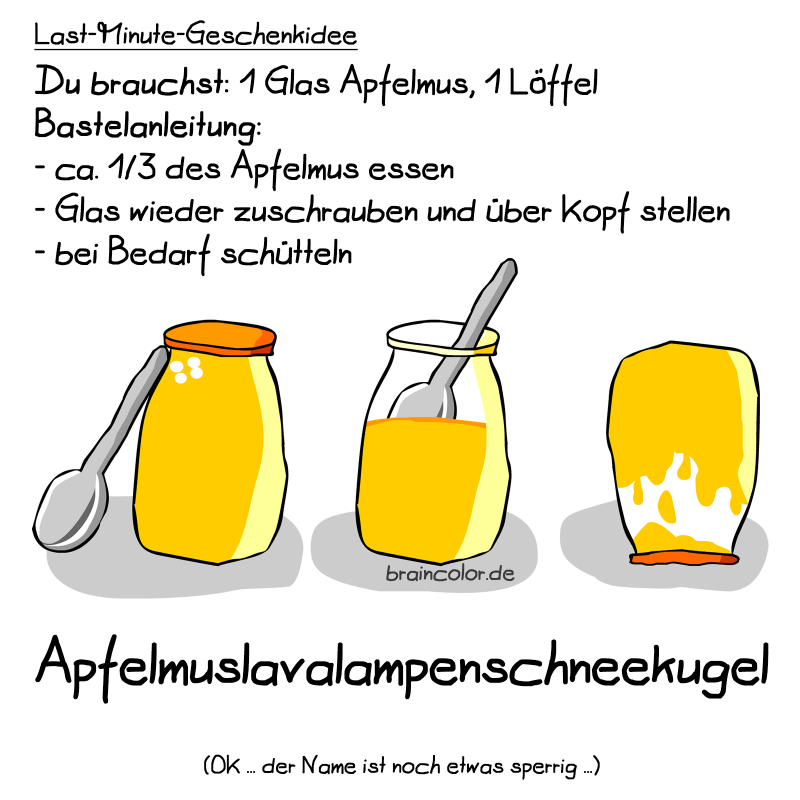 Apfelmus-Lavalampe