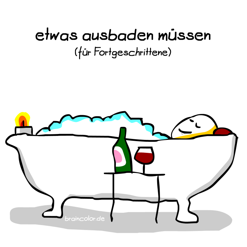 etwas ausbaden