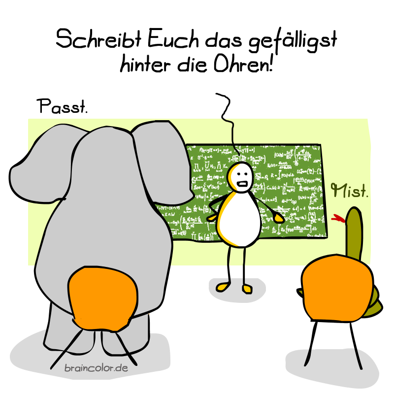 Hinter die Ohren schreiben
