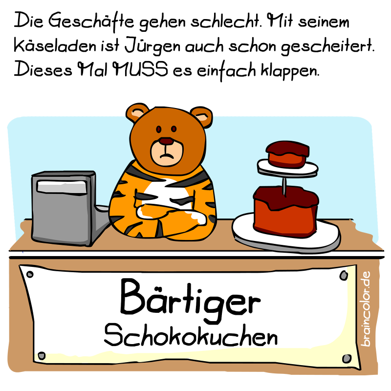 Bärtiger Schokokuchen