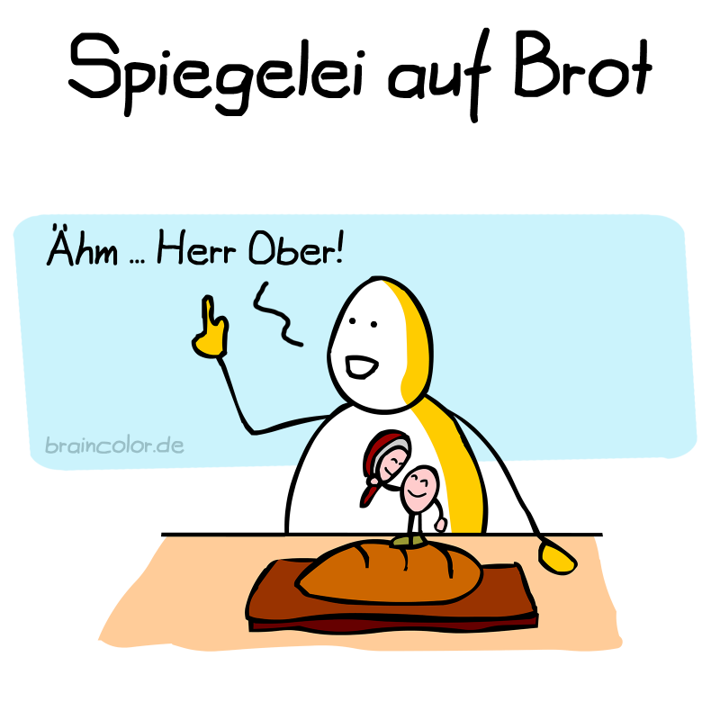 Spiegelei auf Brot