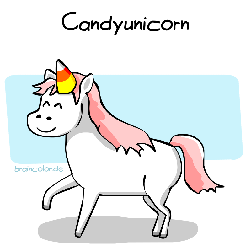 Unicorn Candy Corn Einhorn