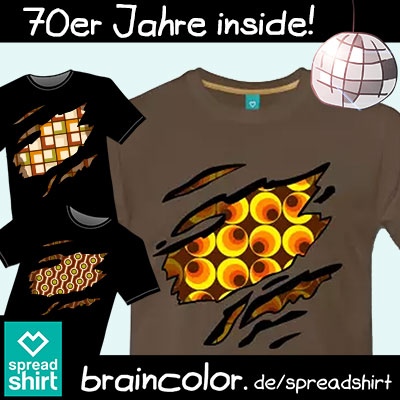 braincolor bei Spreadshirt 70er Jahre